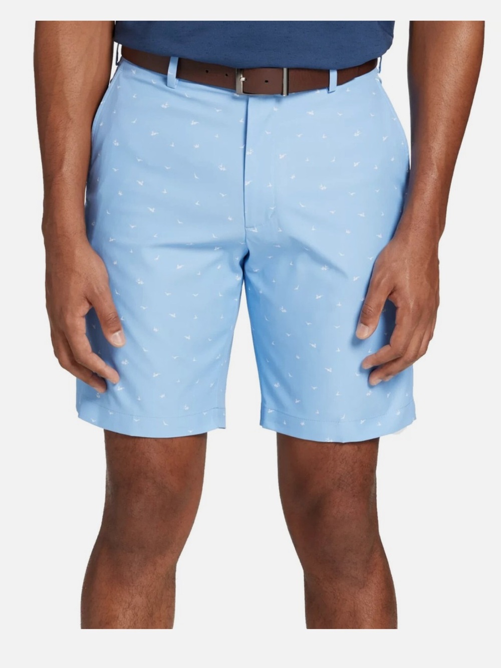 NWT Men’s WALTER HAGEN Perfect 11 Birdie Daybreak light blue golf shorts-Size 35
